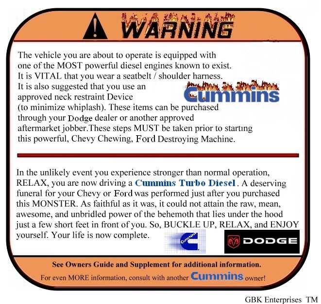 cummins stickers
